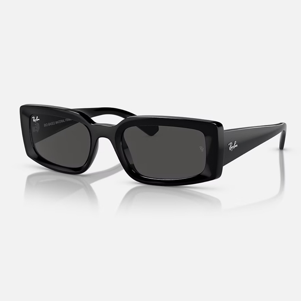 Ray-Ban RB4395 Kiliane Black Rectangle Sunglasses | Classic Designer Shades